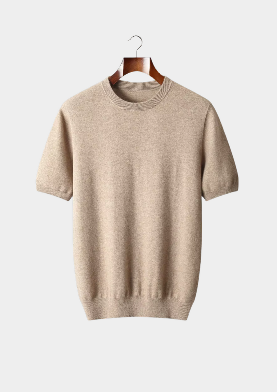 Cashmere Classic Crewneck T-Shirt in Ivory