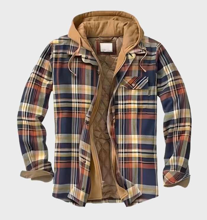 Daan | Multicolored Check Flannel Jacket with Hood