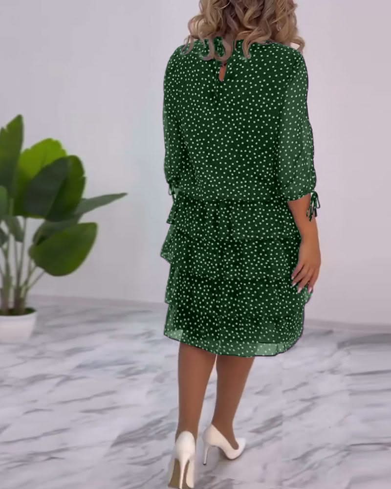 Lunessa Polka Dot Tiered Dress