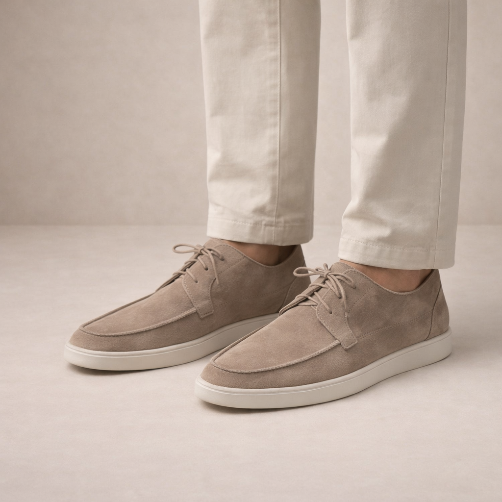 Suede Loafers for Men with Closed Toe