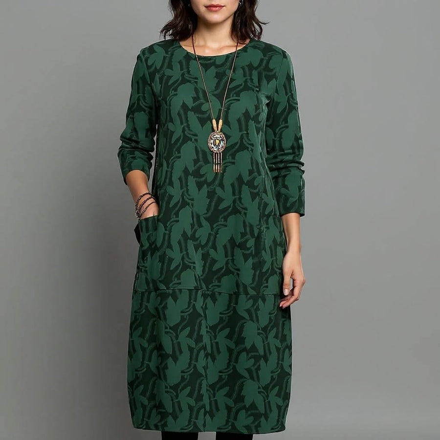 Lunessa Timeless Winter Dress in Charcoal