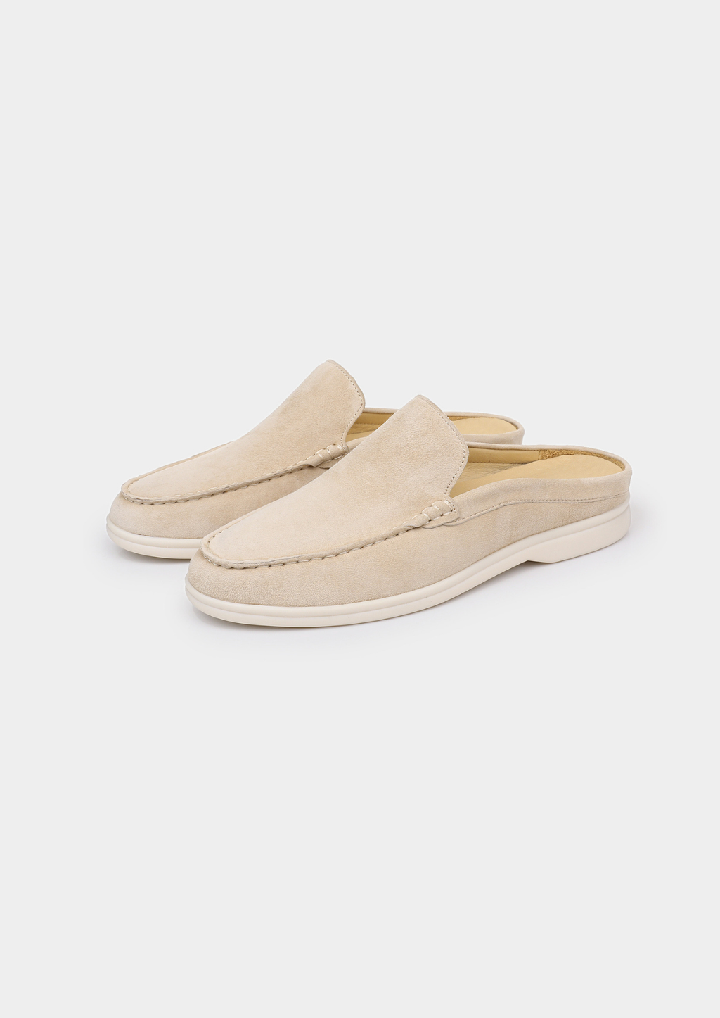 Ivory Marina Suede Slippers