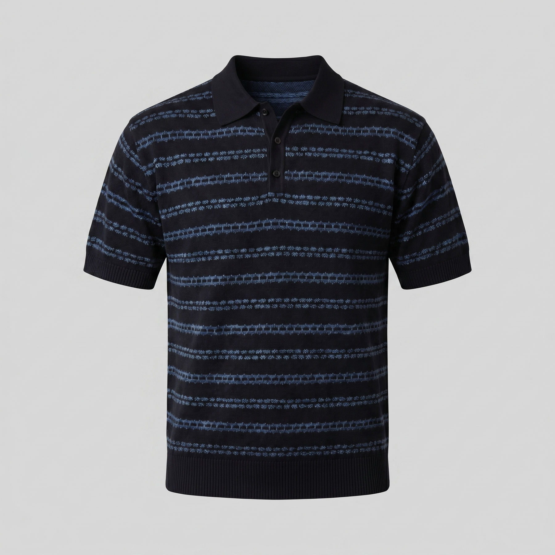 Tailored Knit Polo Shirt in Classic Navy