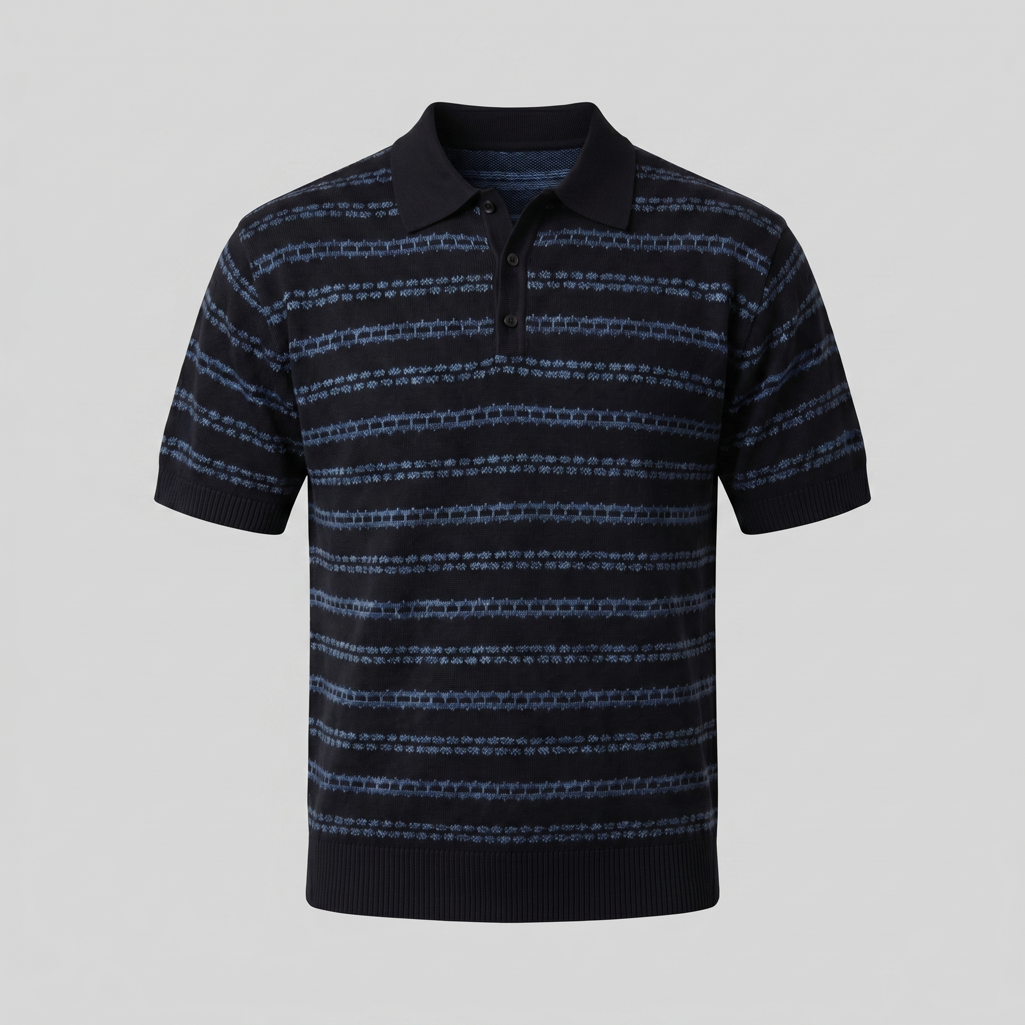 Tailored Knit Polo Shirt in Classic Navy
