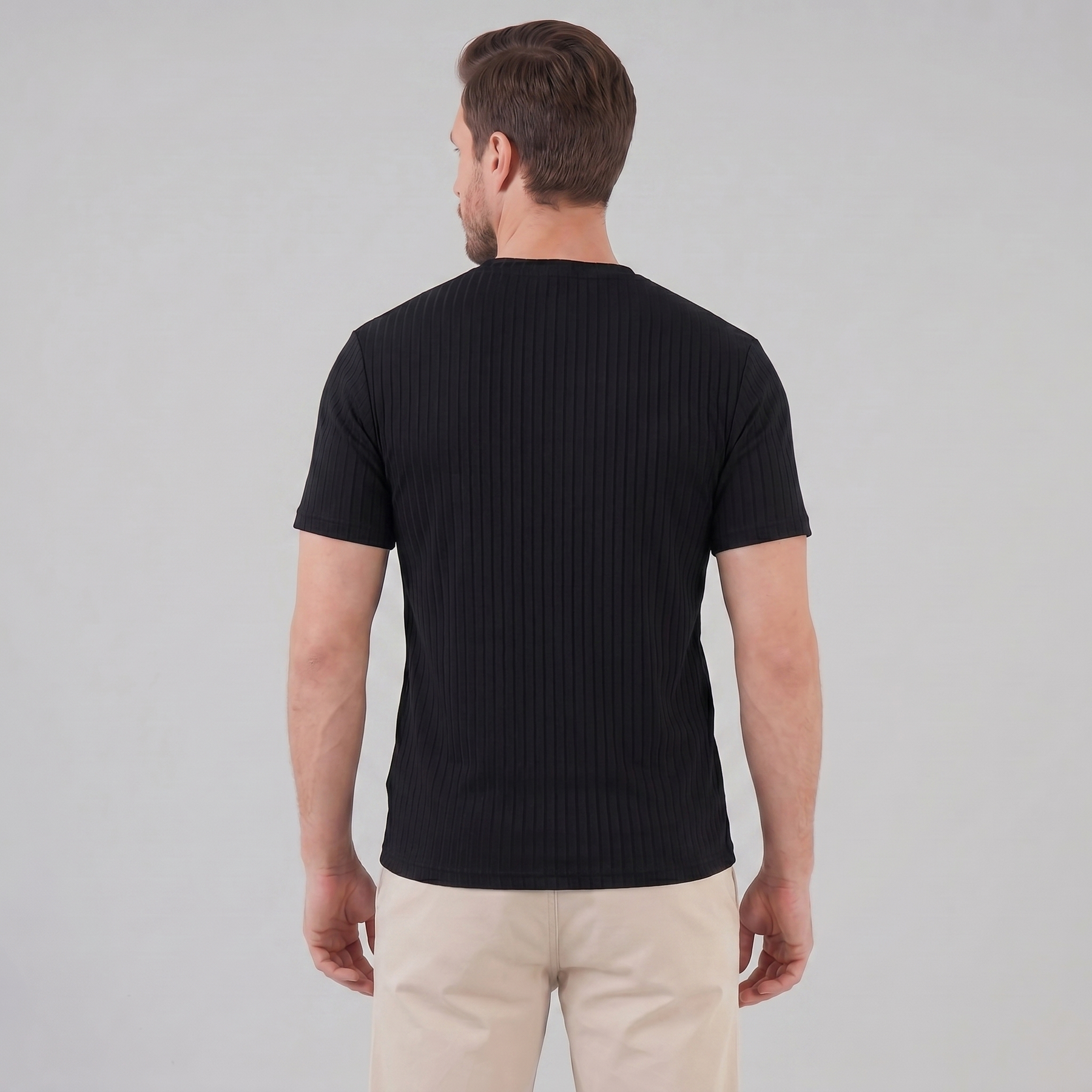 Timeless Slim Fit Henley Shirt in Classic White