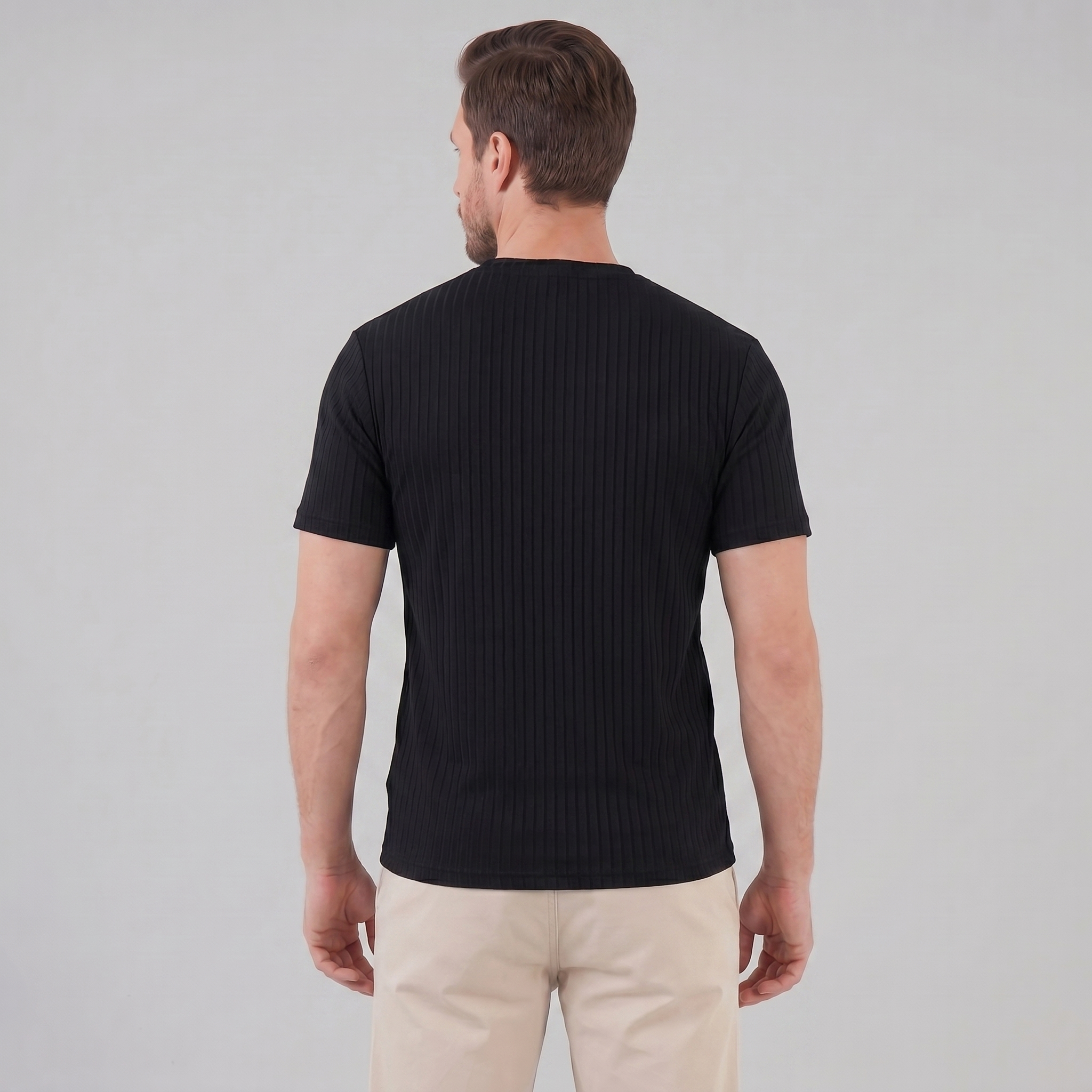 Timeless Slim Fit Henley Shirt in Classic White