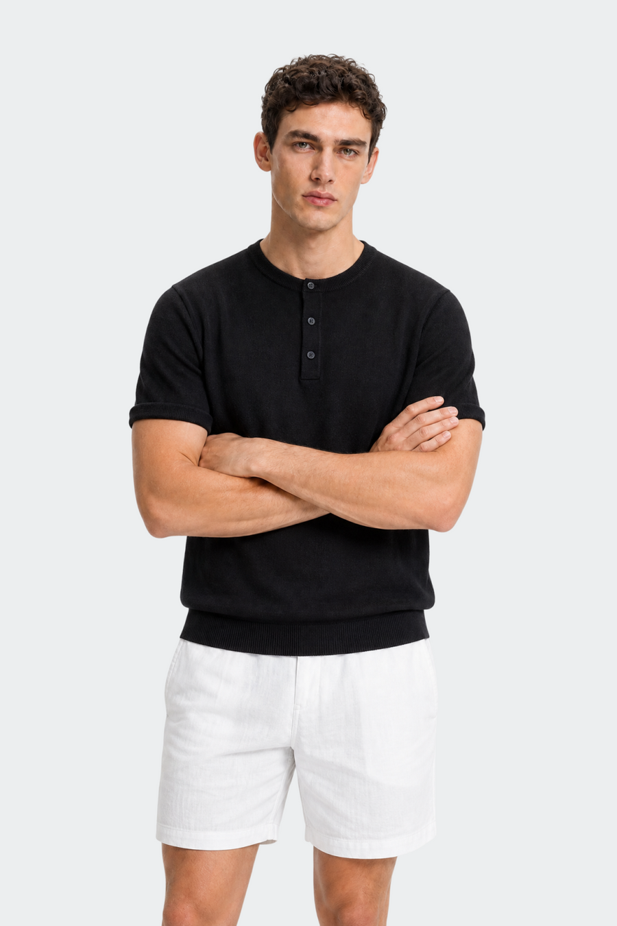 Timeless Henley T-Shirt in Classic White