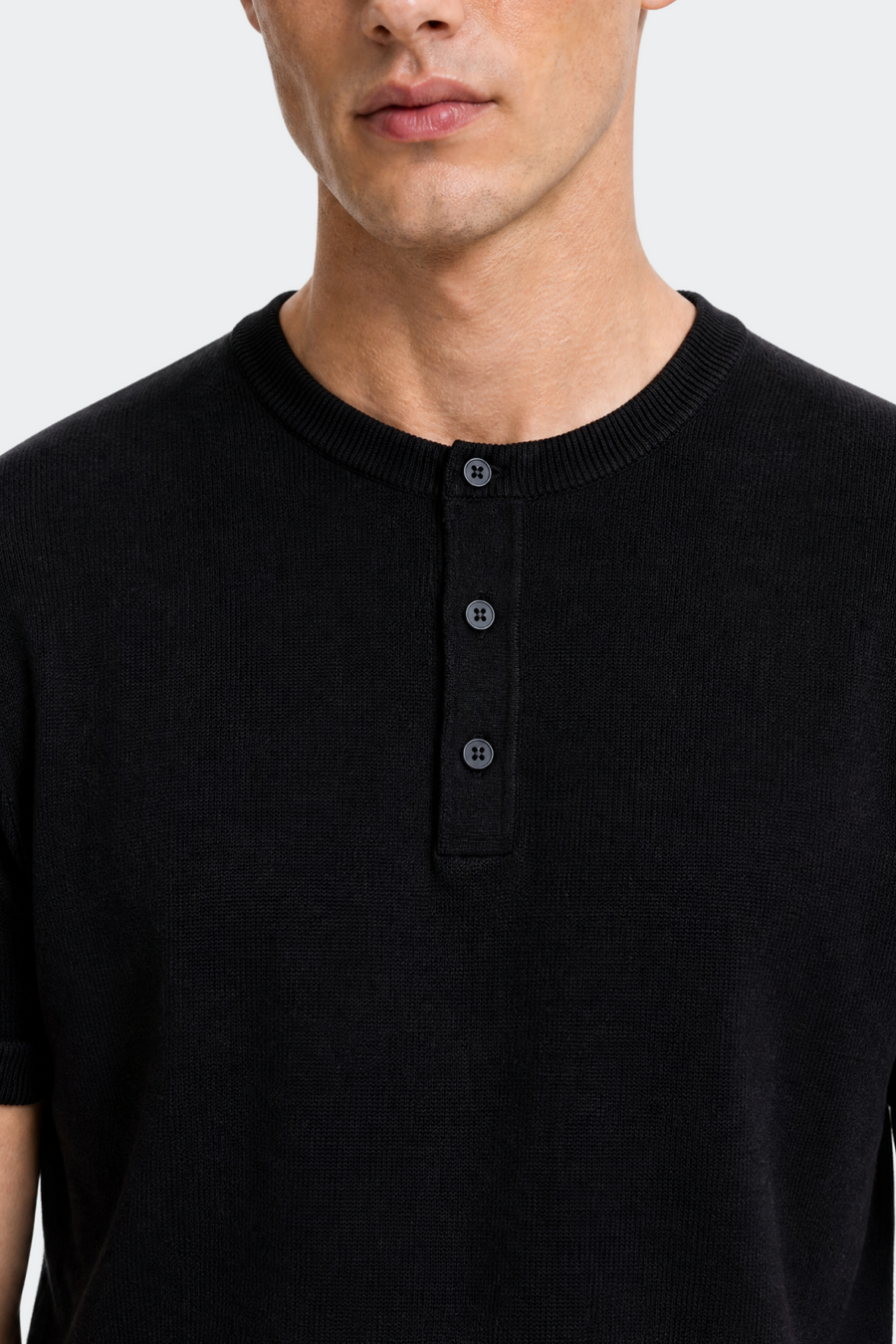 Timeless Henley T-Shirt in Classic White