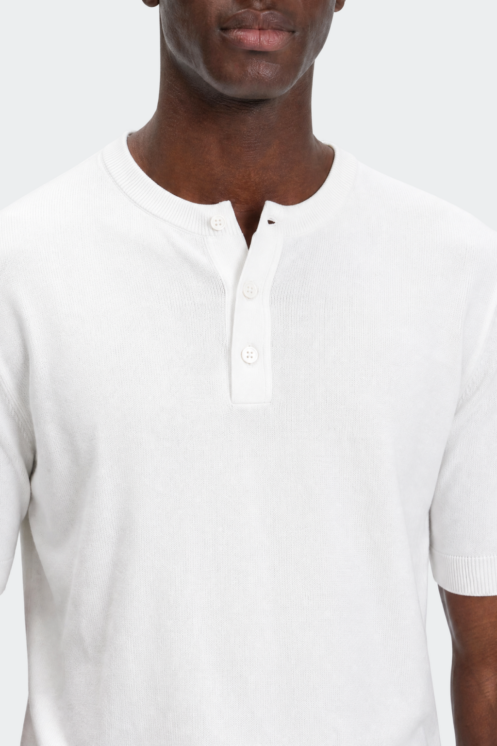 Timeless Henley T-Shirt in Classic White