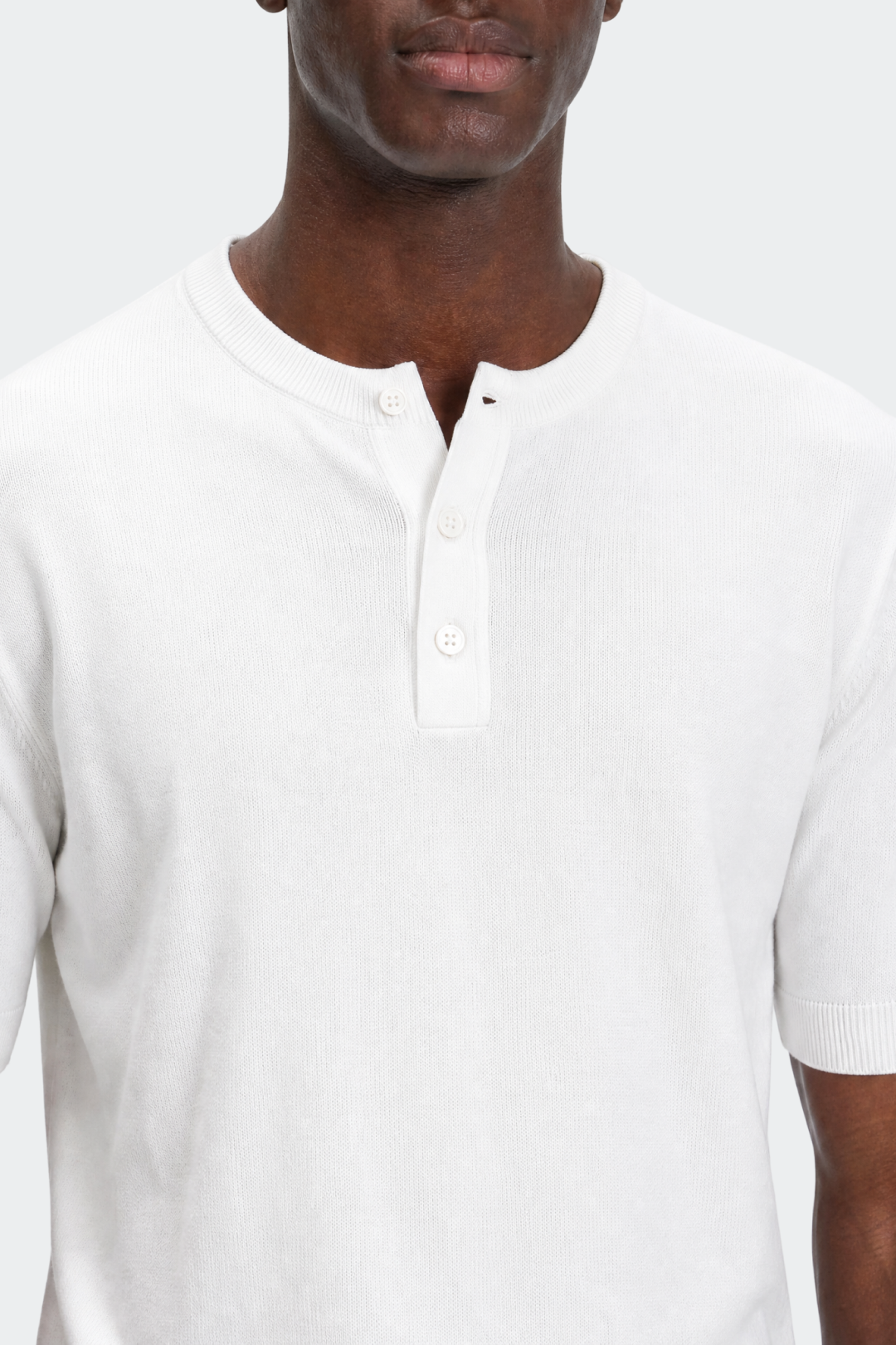 Timeless Henley T-Shirt in Classic White