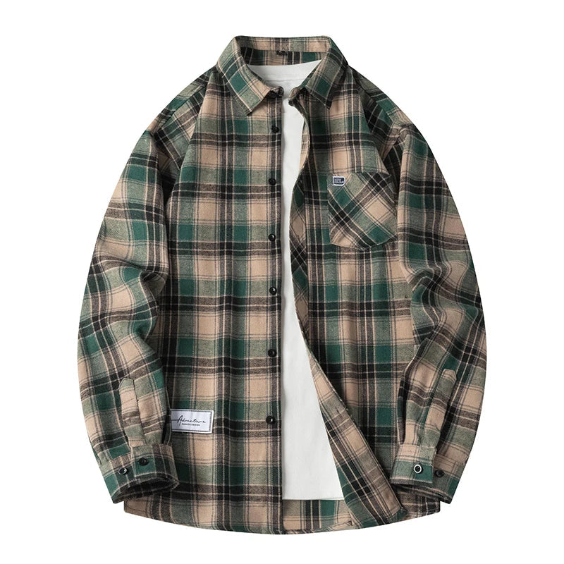 Men's Checked Overshirt in Summer Hues