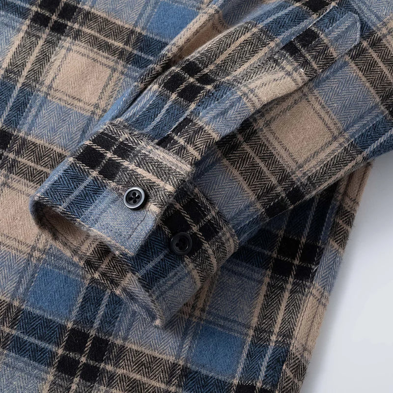 Men's Checked Overshirt in Summer Hues