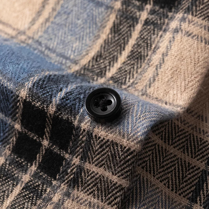 Men's Checked Overshirt in Summer Hues
