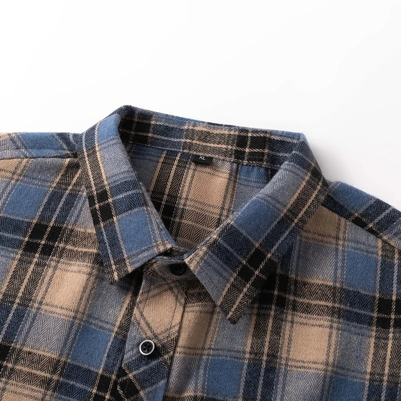 Men's Checked Overshirt in Summer Hues