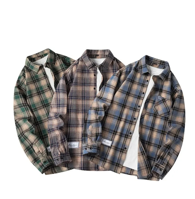 Men's Checked Overshirt in Summer Hues