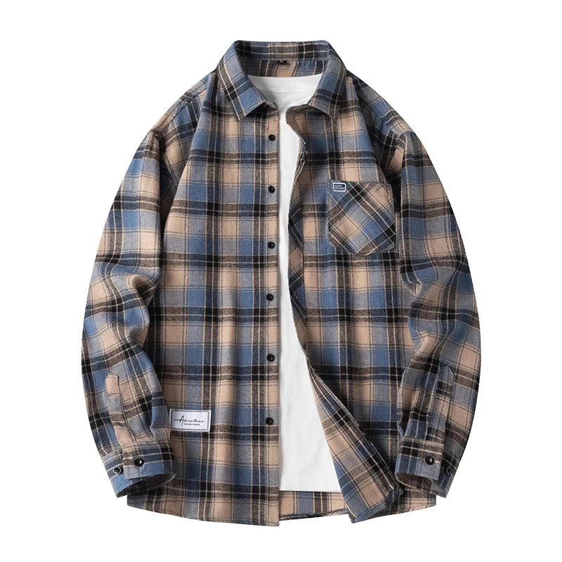 Men's Checked Overshirt in Summer Hues