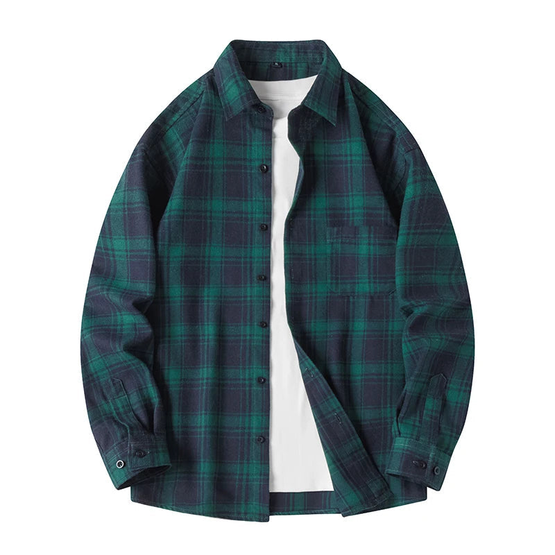 Men's Checked Overshirt in Summer Hues