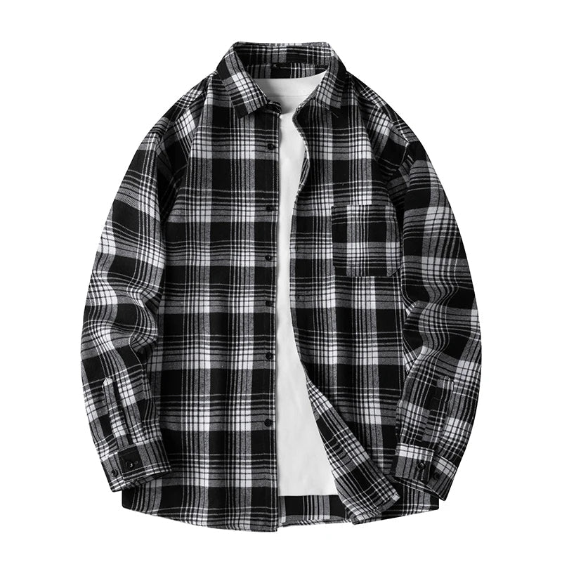 Men's Checked Overshirt in Summer Hues
