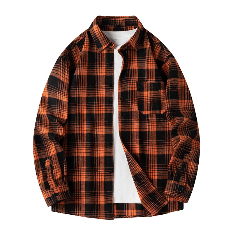 Men's Checked Overshirt in Summer Hues