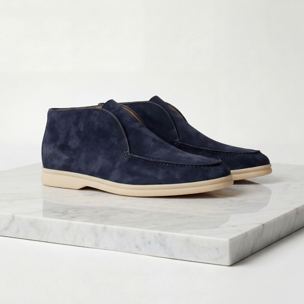 Suede Men's Loafers in Classic Taupe