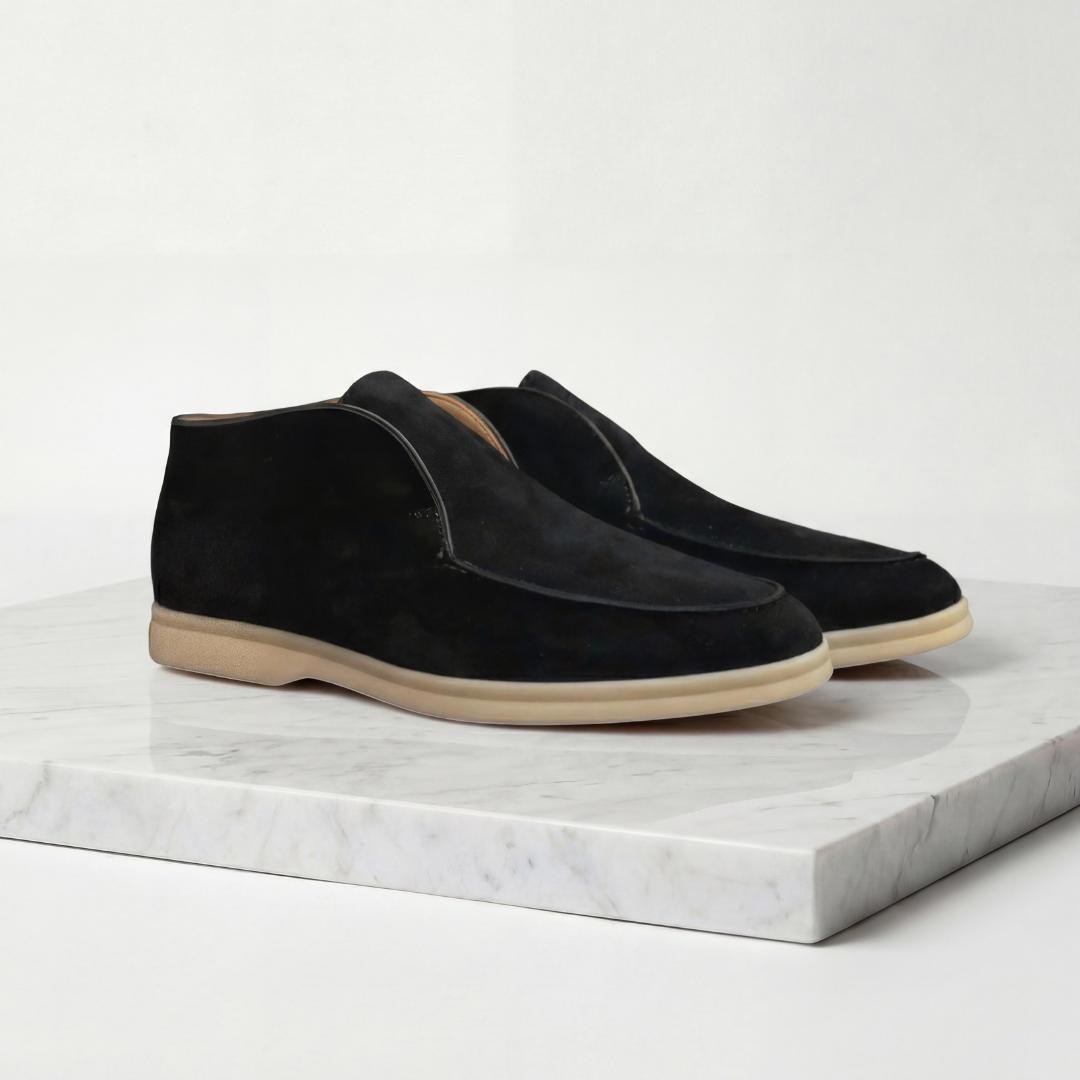 Suede Men's Loafers in Classic Taupe