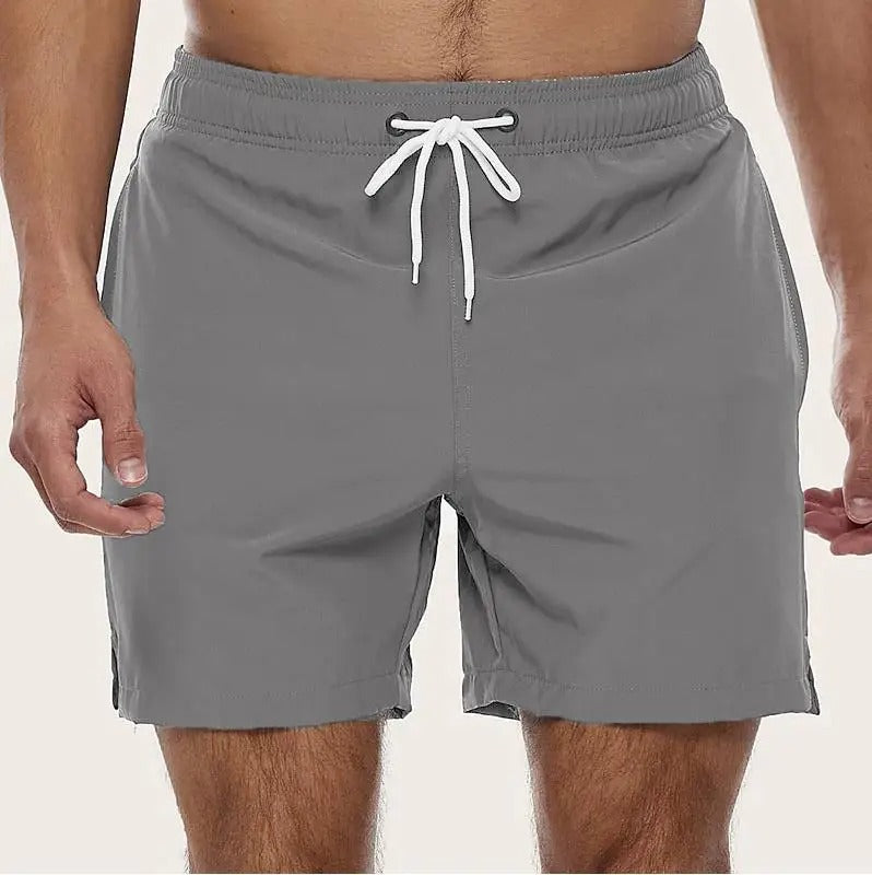 Men's Quick-Dry Swim Shorts with Elastic Waistband