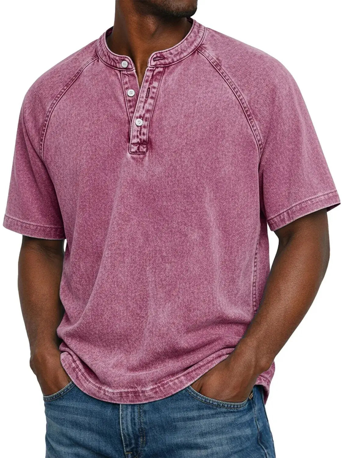 Short-Sleeve Buttoned Men's Shirt in Classic White