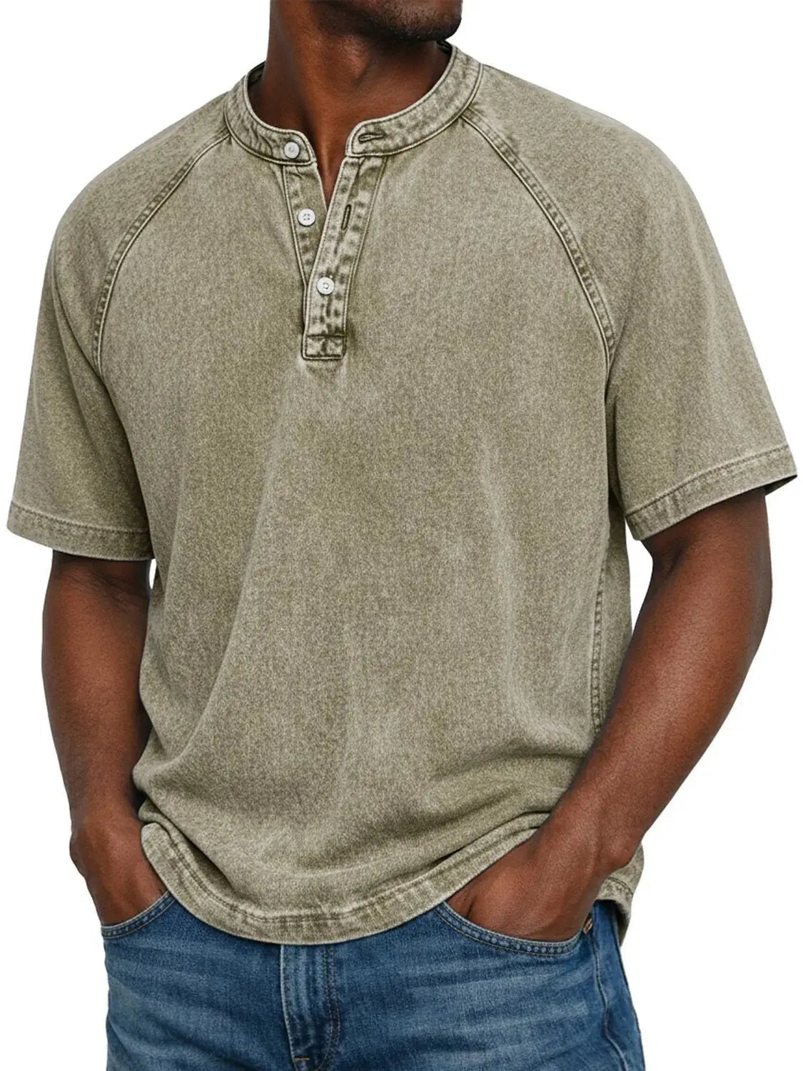 Short-Sleeve Buttoned Men's Shirt in Classic White