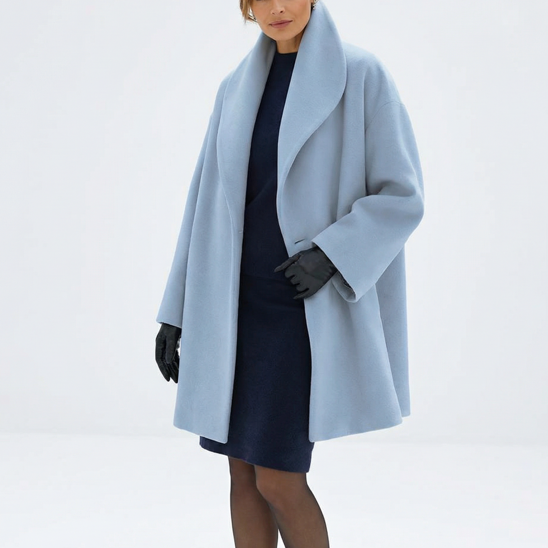 Emma Windproof Wool Jacket in Classic Charcoal