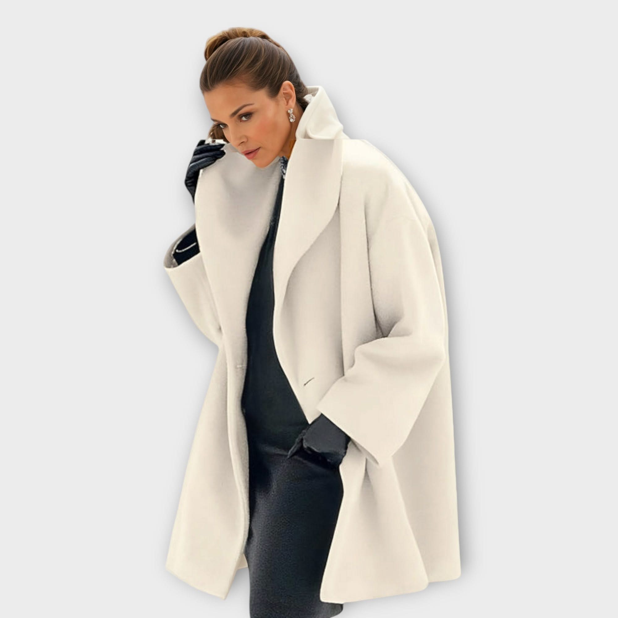 Emma Windproof Wool Jacket in Classic Charcoal