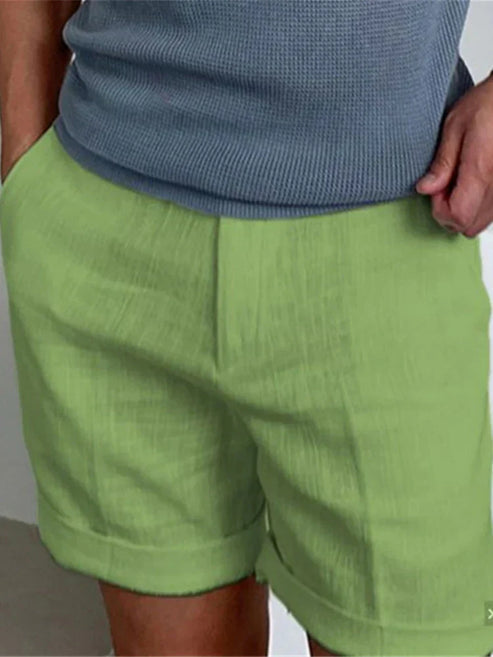 Men's Tailored Summer Shorts in Classic Beige