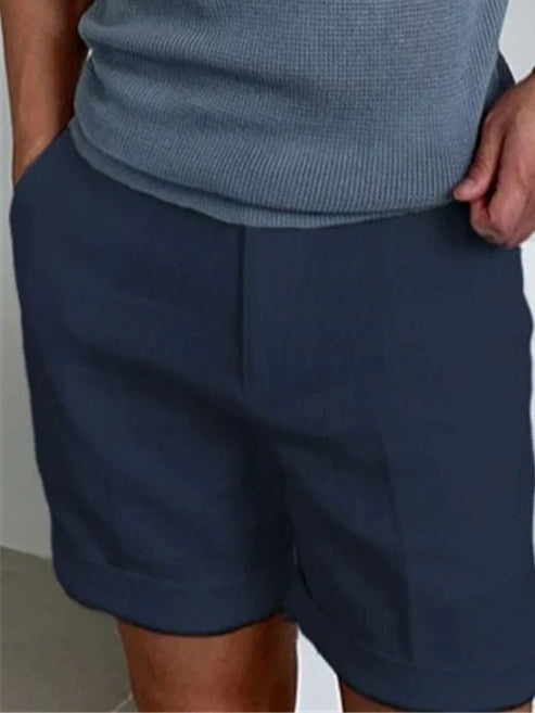 Men's Tailored Summer Shorts in Classic Beige