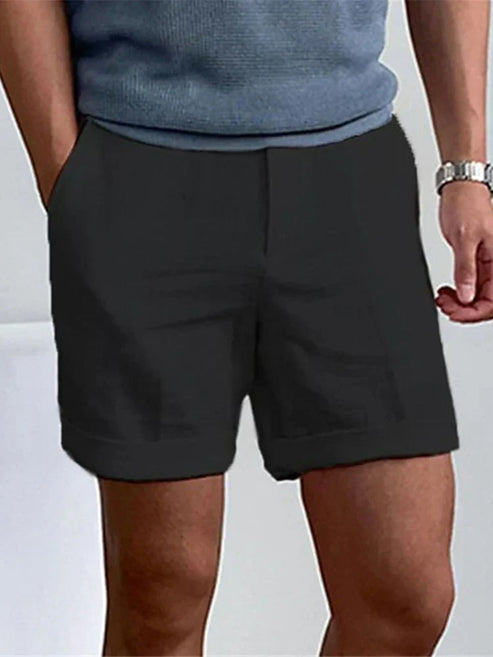 Men's Tailored Summer Shorts in Classic Beige