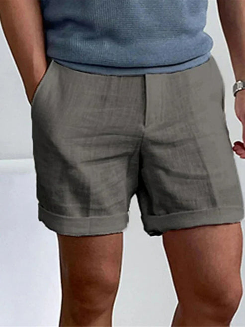 Men's Tailored Summer Shorts in Classic Beige