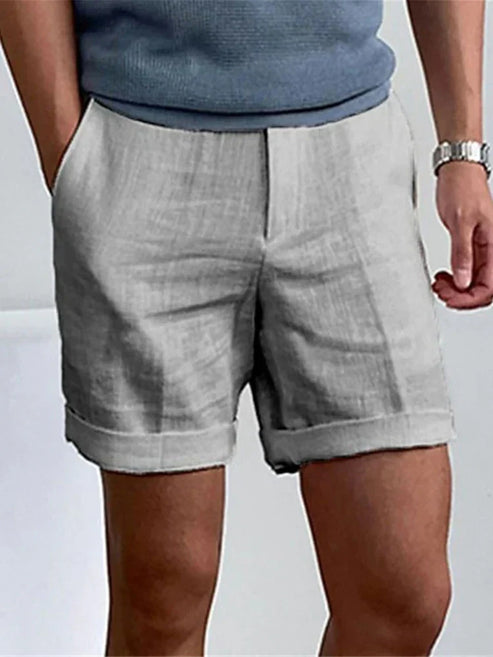Men's Tailored Summer Shorts in Classic Beige