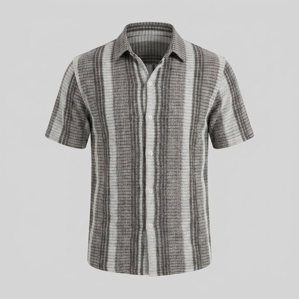 Short Sleeve Striped Shirt for Men