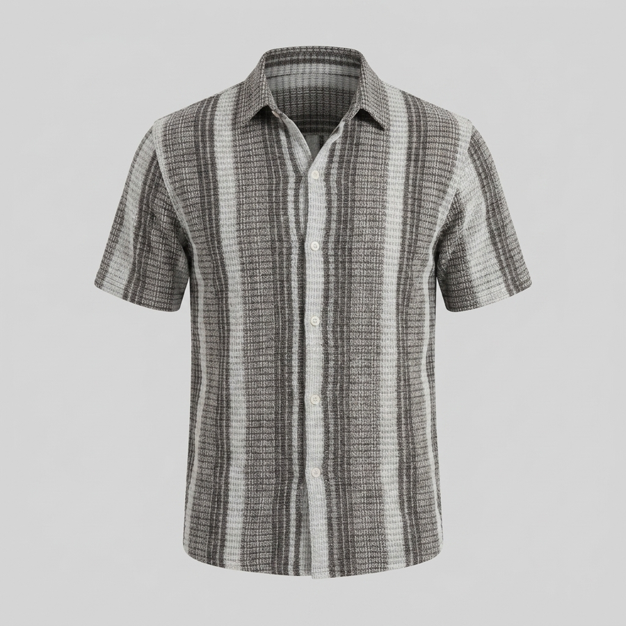 Short Sleeve Striped Shirt for Men