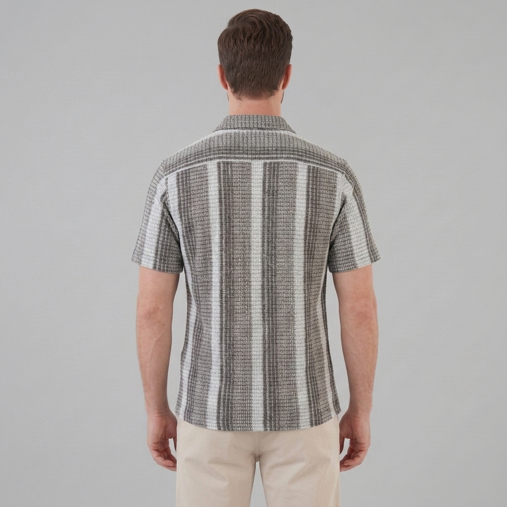 Short Sleeve Striped Shirt for Men
