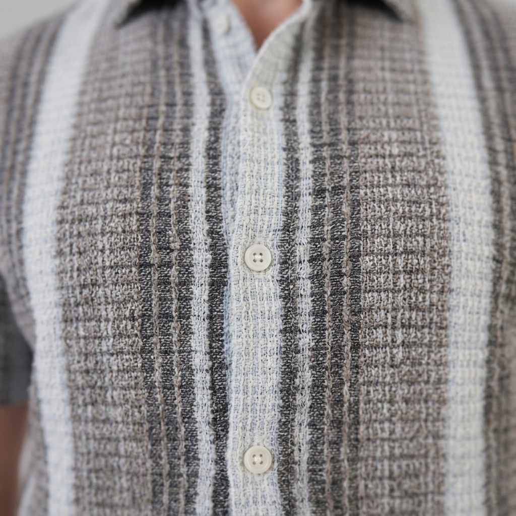 Short Sleeve Striped Shirt for Men