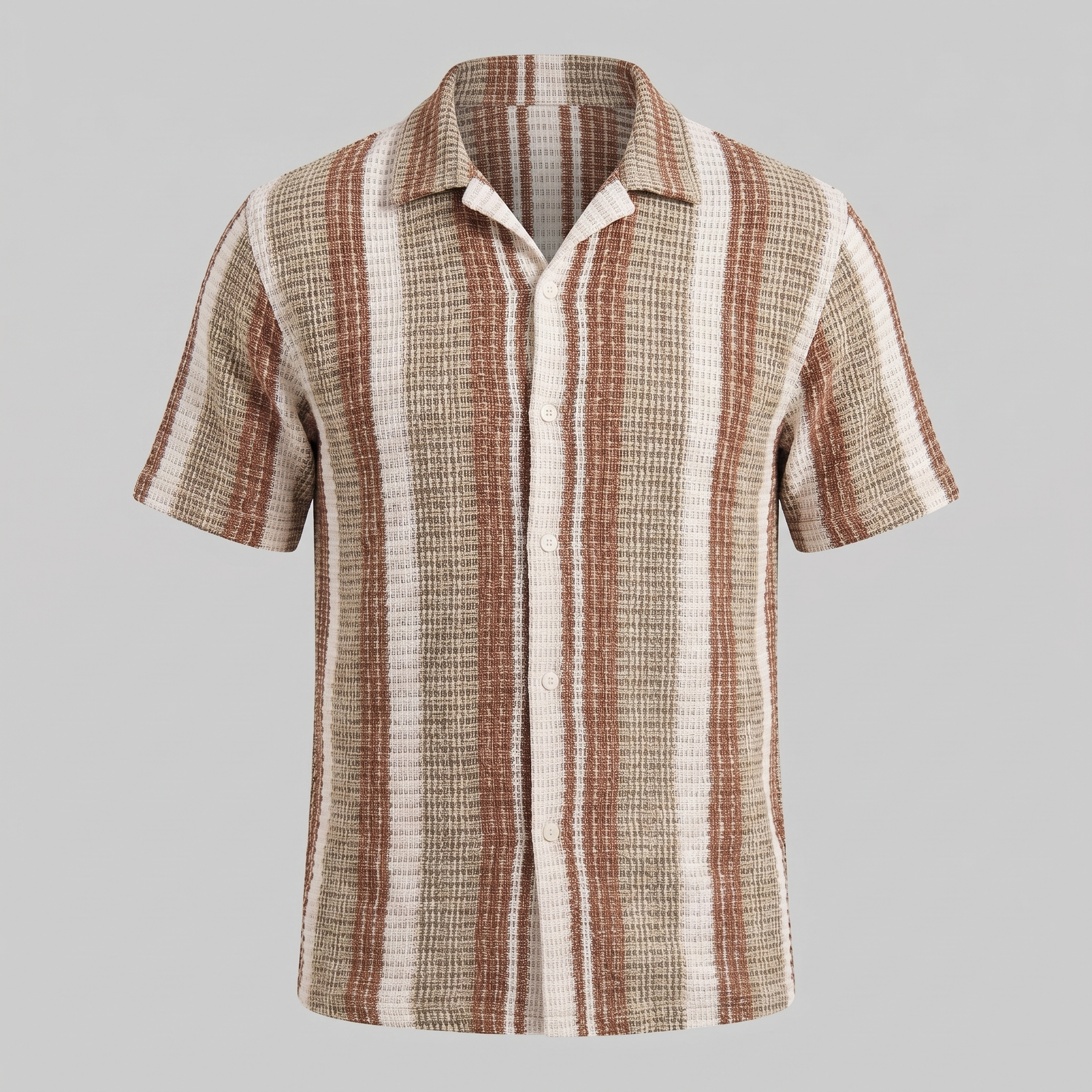 Short Sleeve Striped Shirt for Men
