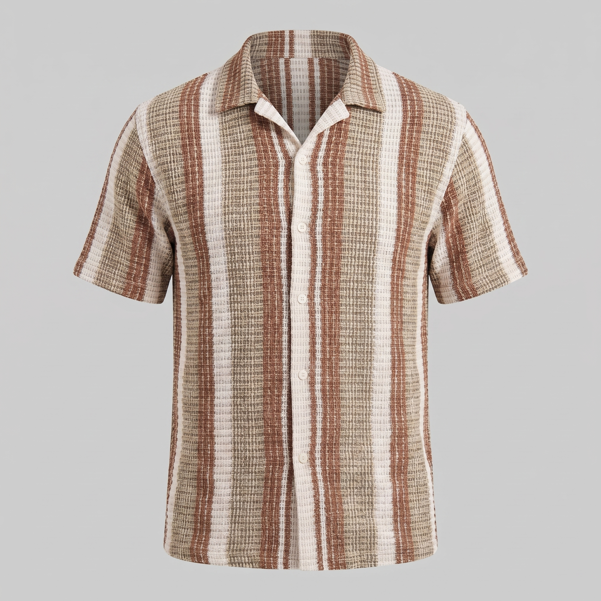 Short Sleeve Striped Shirt for Men