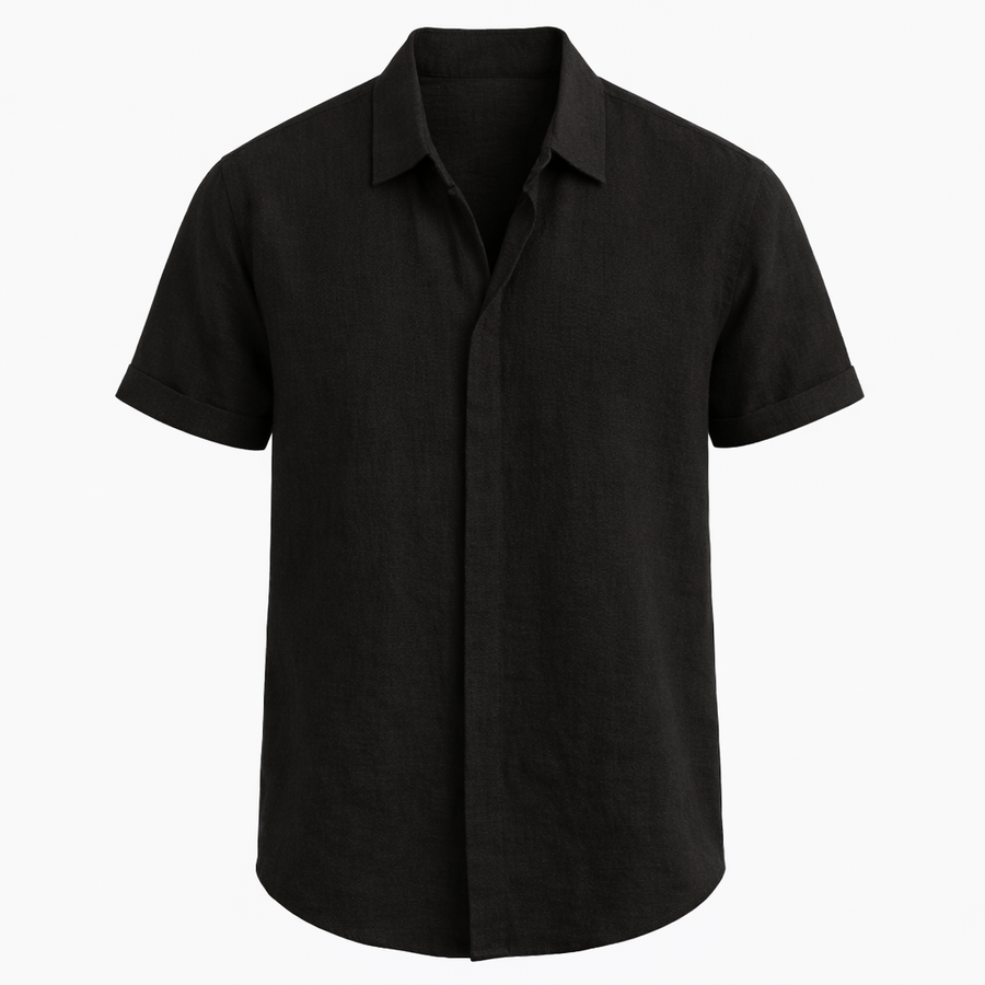 Classic Linen Shirt for Men in Summer White