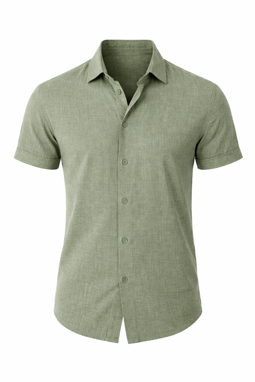 Classic Linen Shirt for Men in Summer White