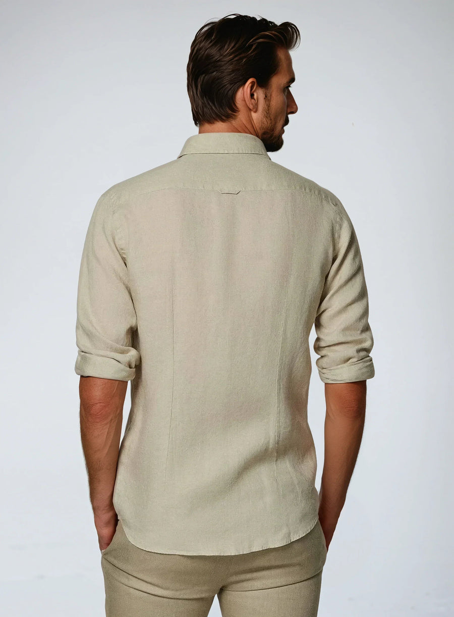 Linen Long Sleeve Shirt for Men