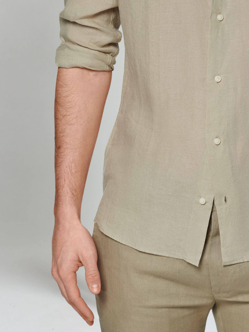 Linen Long Sleeve Shirt for Men