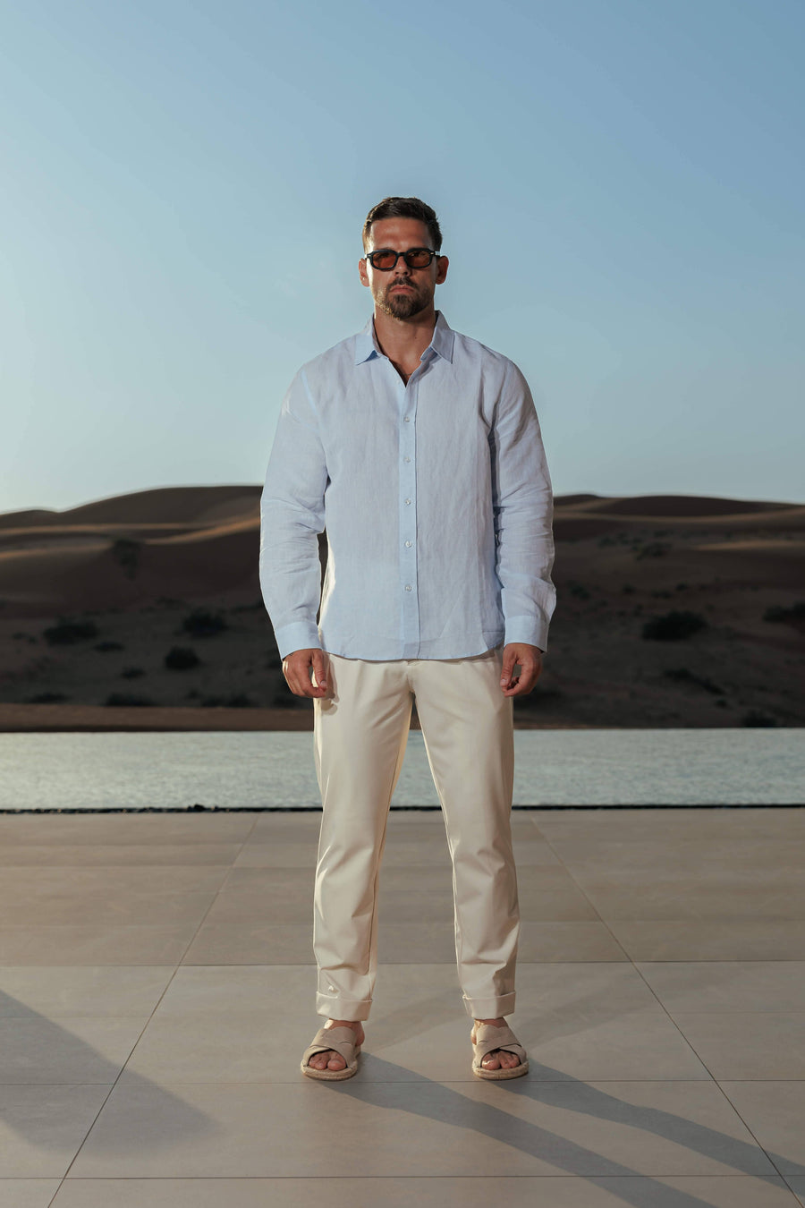 Linen Long Sleeve Shirt for Men
