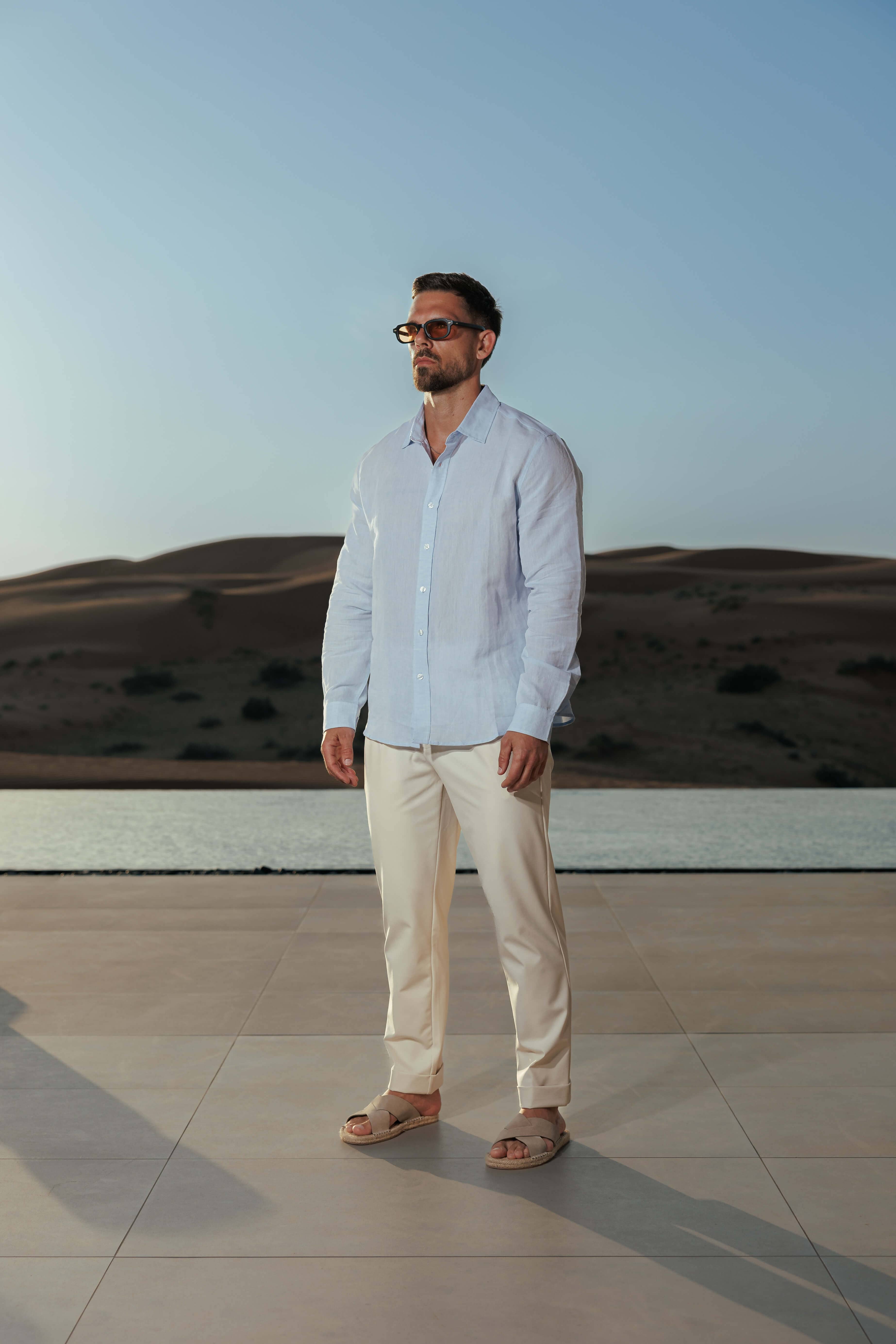 Linen Long Sleeve Shirt for Men