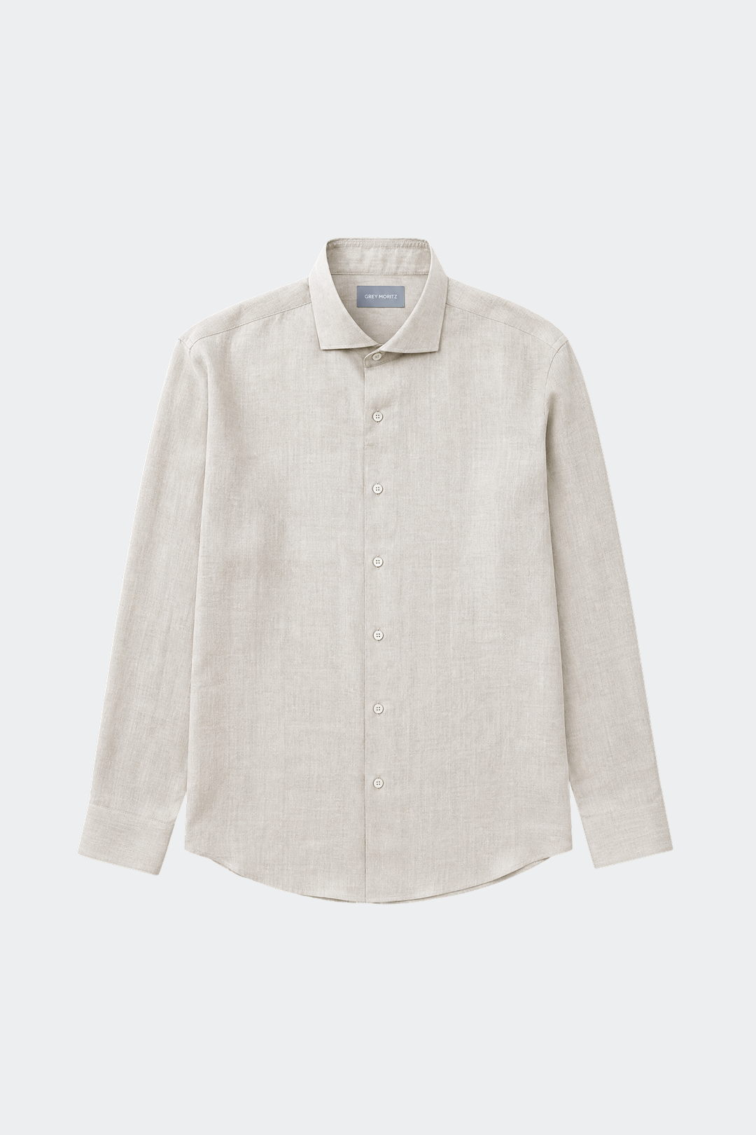 Linen Shirt for Men, Relaxed Fit, Spread Collar