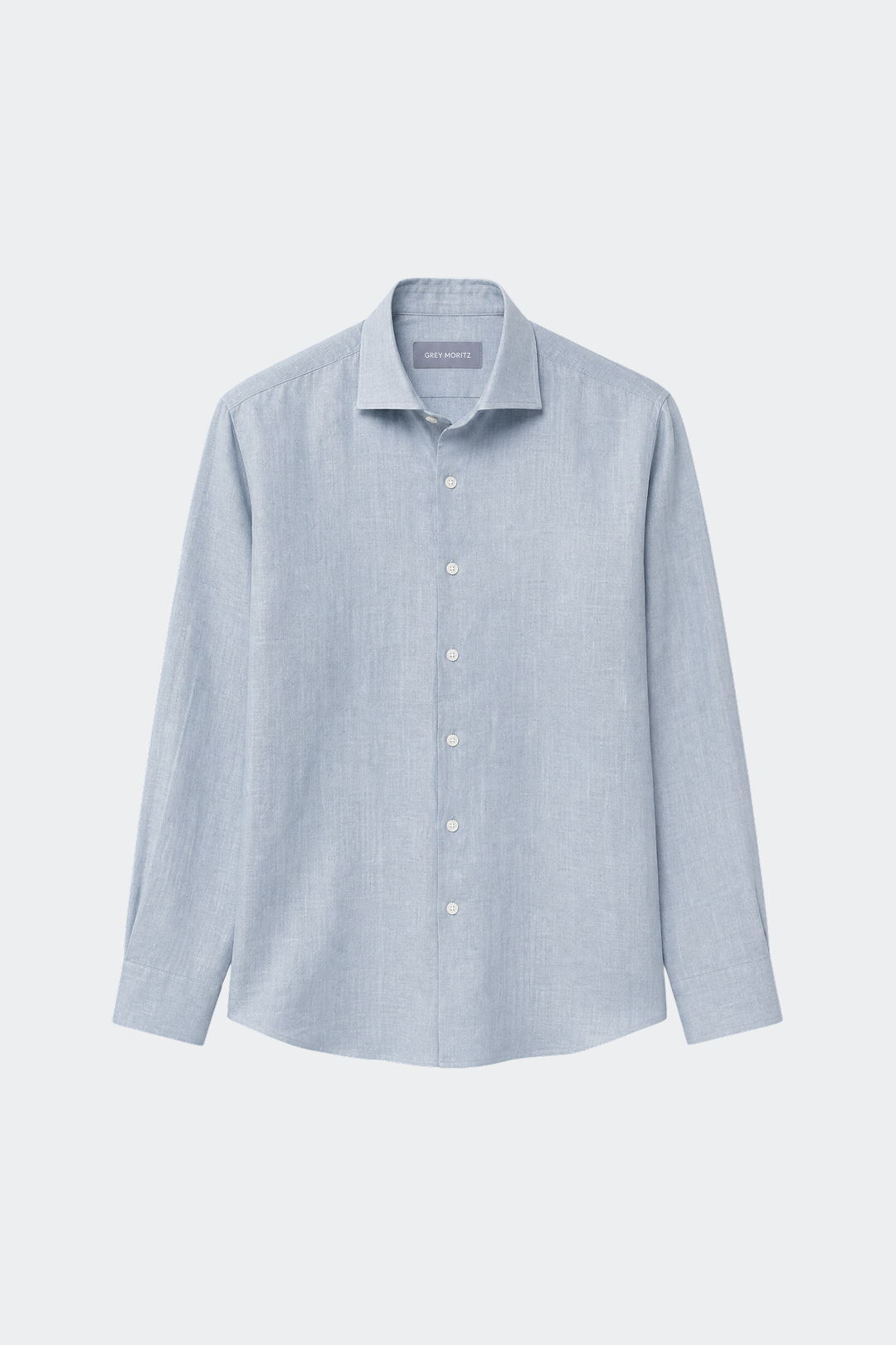 Linen Shirt for Men, Relaxed Fit, Spread Collar