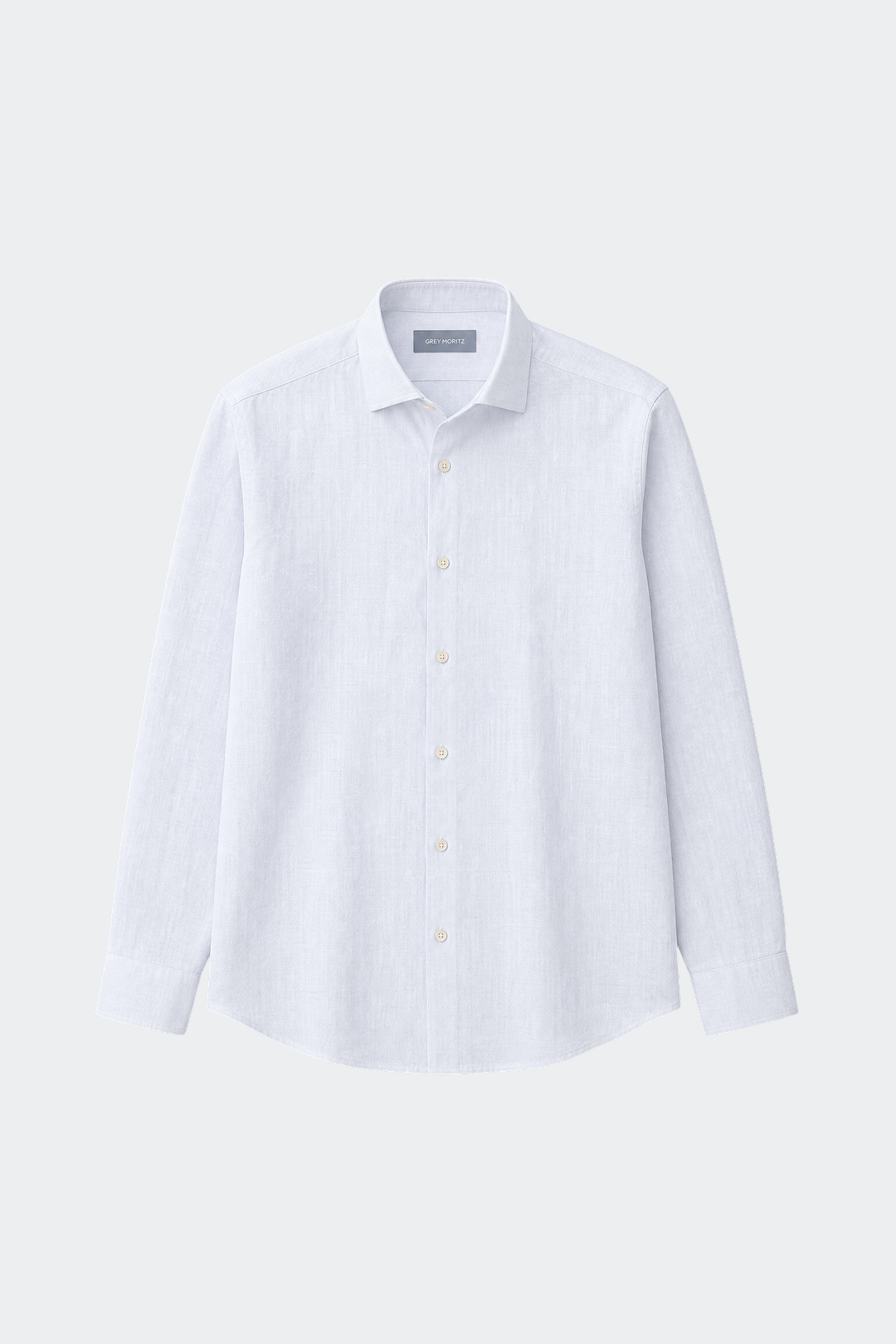 Linen Shirt for Men, Relaxed Fit, Spread Collar